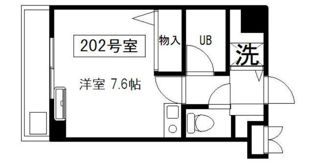 コバハイツ大泉III(ワンルーム/3階)の間取り写真