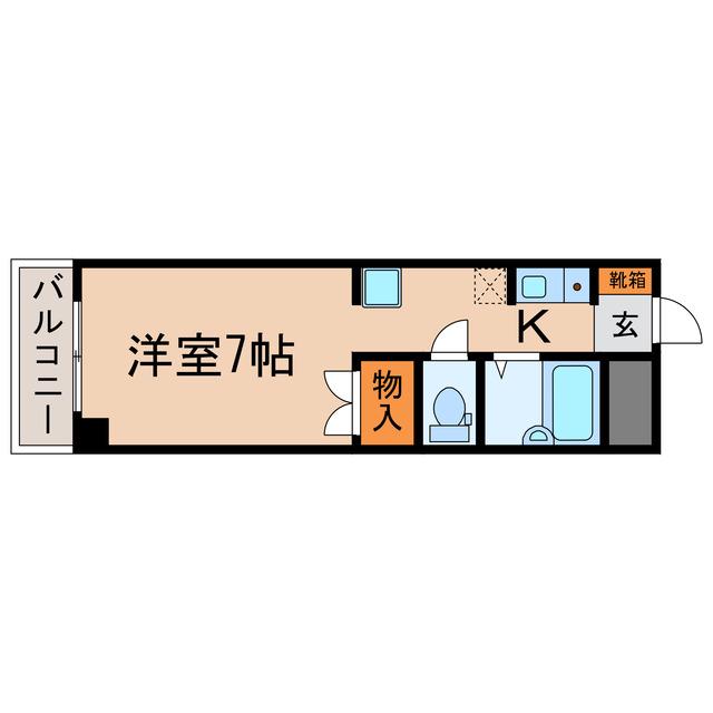 ドルフ春日井(1K/4階)の間取り写真