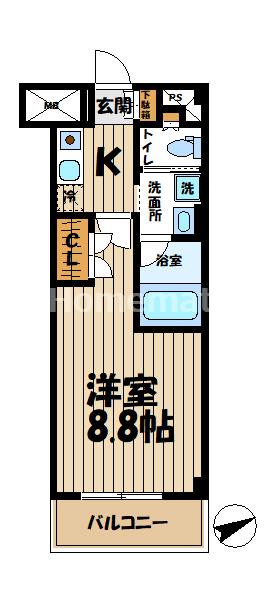 レジデンス鎌倉(1K/2階)の間取り写真