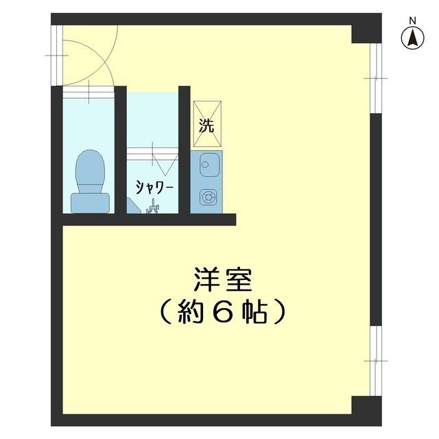 富山サテライトビル(ワンルーム/5階)の間取り写真