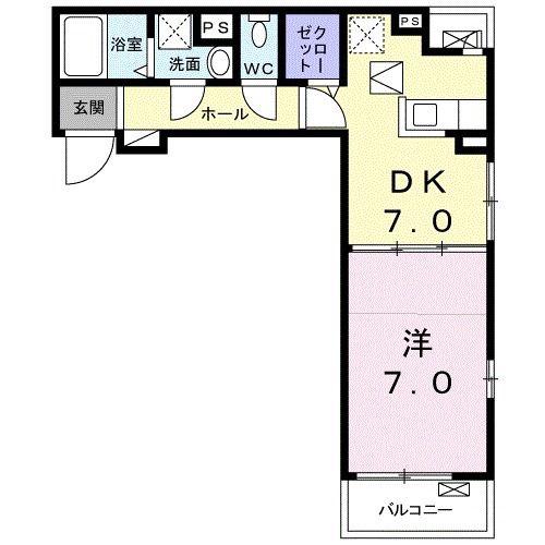 アヴニール(1LDK/1階)の間取り写真
