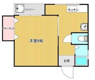 チェリーハイツ桜の宮(1K/2階)の間取り写真