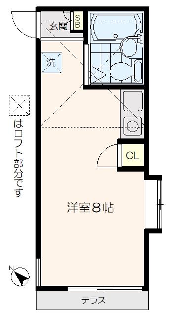 セントラルコーポ(ワンルーム/1階)の間取り写真
