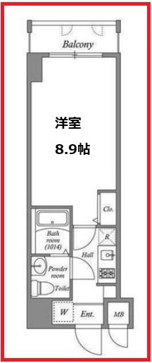 コ―バル亀有(1K/6階)の間取り写真