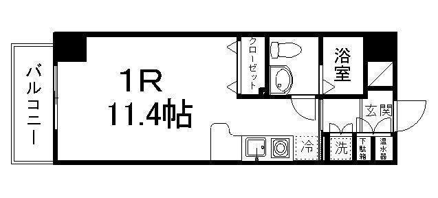 YS南鍛冶町(ワンルーム/10階)の間取り写真