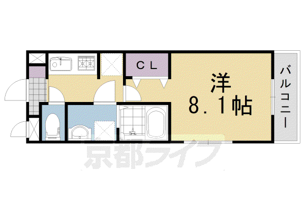 アンランジュ(1K/2階)の間取り写真