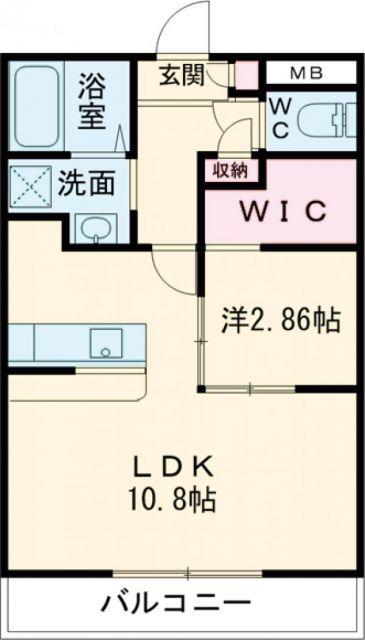 GRANCHE LIERRE(1LDK/2階)の間取り写真