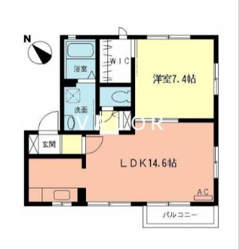 SJパル(1LDK/1階)の間取り写真
