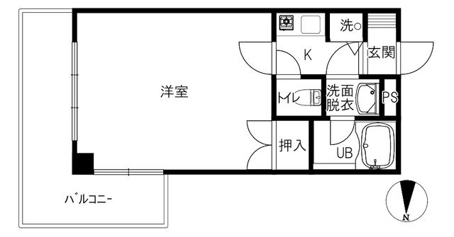 ハウス代官山(1K/2階)の間取り写真