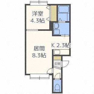 LOTUS27(1LDK/3階)の間取り写真