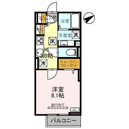 アンデス(1K/1階)の間取り写真