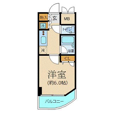 コンシェリア芝公園(1K/9階)の間取り写真