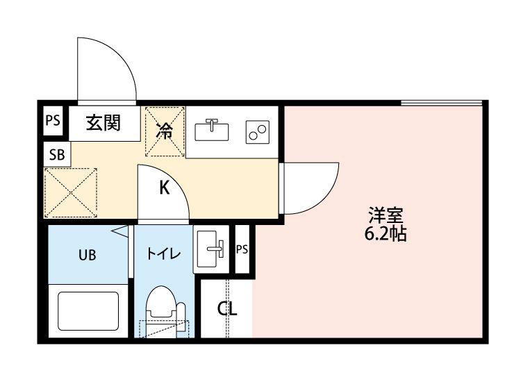 GRAZIA高円寺北(1K/4階)の間取り写真