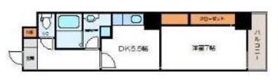 ラフォーレ島之内II(1DK/2階)の間取り写真