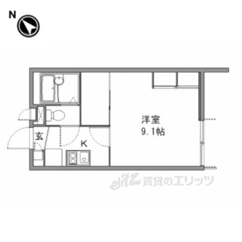 レオパレス星田2(1K/1階)の間取り写真