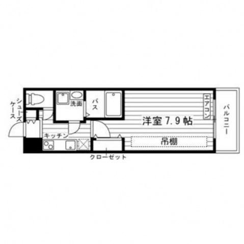 アヴェニール柴原(1K/2階)の間取り写真