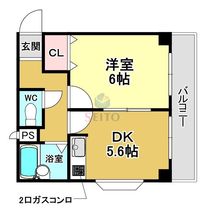 メゾン東栄幸町(1DK/1階)の間取り写真