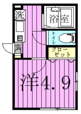 PONTD´OR2(1K/2階)の間取り写真