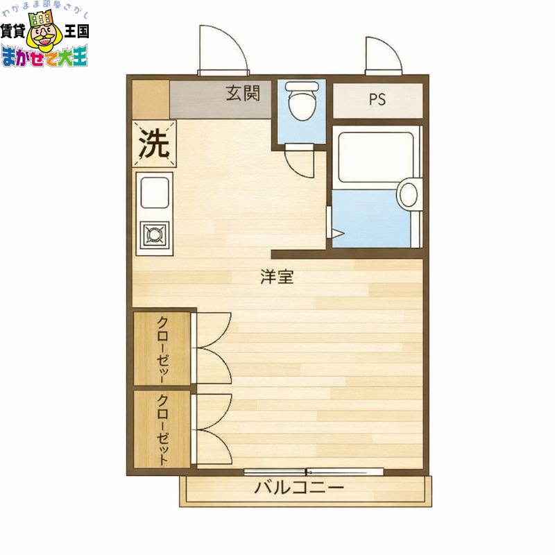 クーブス(ワンルーム/7階)の間取り写真