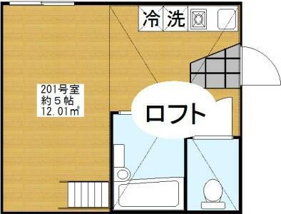 インベスト大森6(ワンルーム/2階)の間取り写真