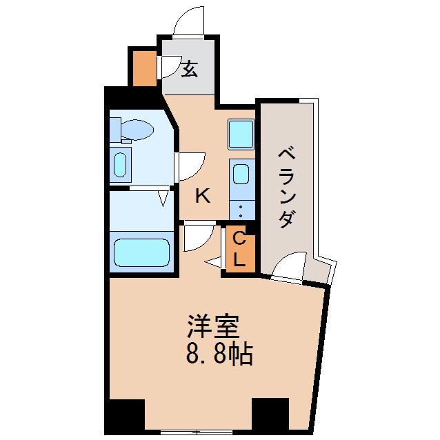 エステムプラザ名古屋・栄プレミアム(1K/12階)の間取り写真