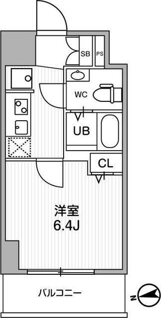 LIME RESIDENCE KITA MATSUDO(1K/6階)の間取り写真