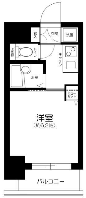 プレール目黒リバーサイド(1K/10階)の間取り写真