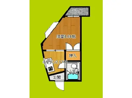 マンションやまと(1K/5階)の間取り写真