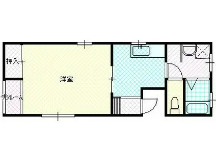 ウイングス(1K/3階)の間取り写真