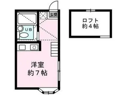 メゾン・ド・大岡(ワンルーム/1階)の間取り写真