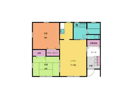 シャングリラ(2LDK/1階)の間取り写真