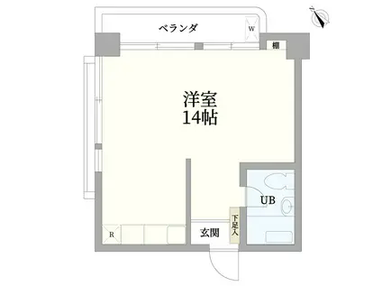 三田シャスターマンション(ワンルーム/11階)の間取り写真