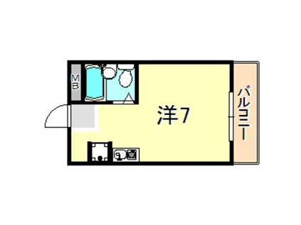 WINS AKASHI(ワンルーム/1階)の間取り写真