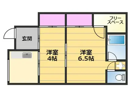 ワイズアパートメント和泉1(2K/1階)の間取り写真