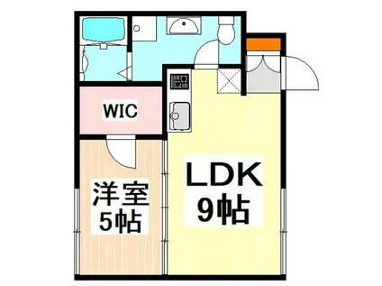 エリアーナ西新宿(1LDK/3階)の間取り写真
