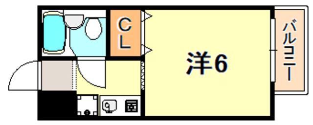 ジュネス福田(ワンルーム/3階)の間取り写真