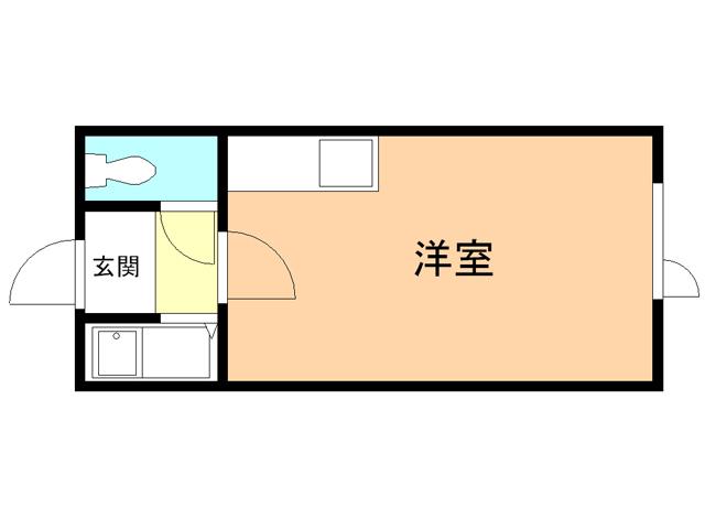 エクセル創和(ワンルーム/1階)の間取り写真