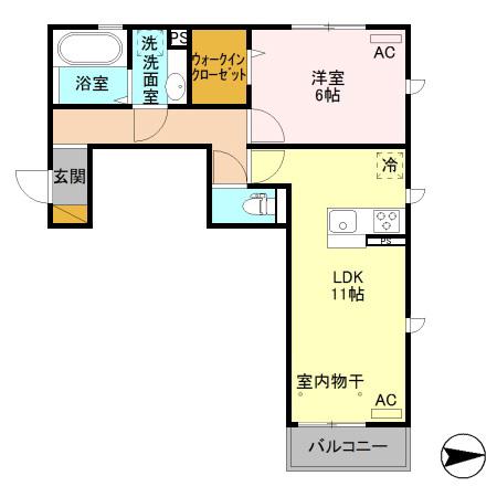 LA PROVENCE (1LDK/3階)の間取り写真