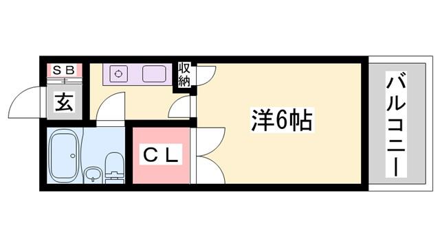 コーポ明日香(1K/2階)の間取り写真