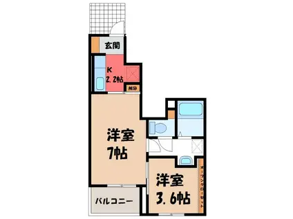 メトロノームII(1SK/1階)の間取り写真