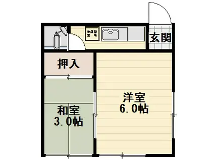 メゾンカシェ(2K/2階)の間取り写真