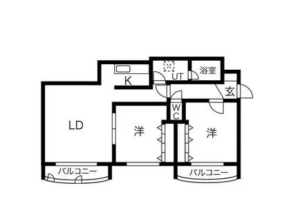 CABIN25(2LDK/3階)の間取り写真