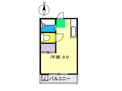 ハイツラベンダー(ワンルーム/1階)の間取り写真