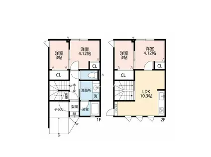 とねりこ(4LDK/1階)の間取り写真