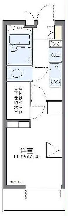 レオパレスモンジュイ 1階階 間取り