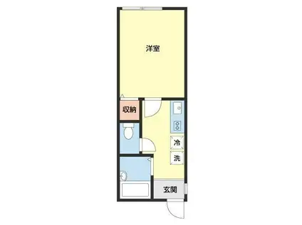 TJ重根(1K/1階)の間取り写真