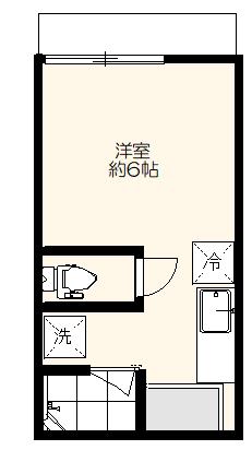 ドーマ西大井(ワンルーム/2階)の間取り写真