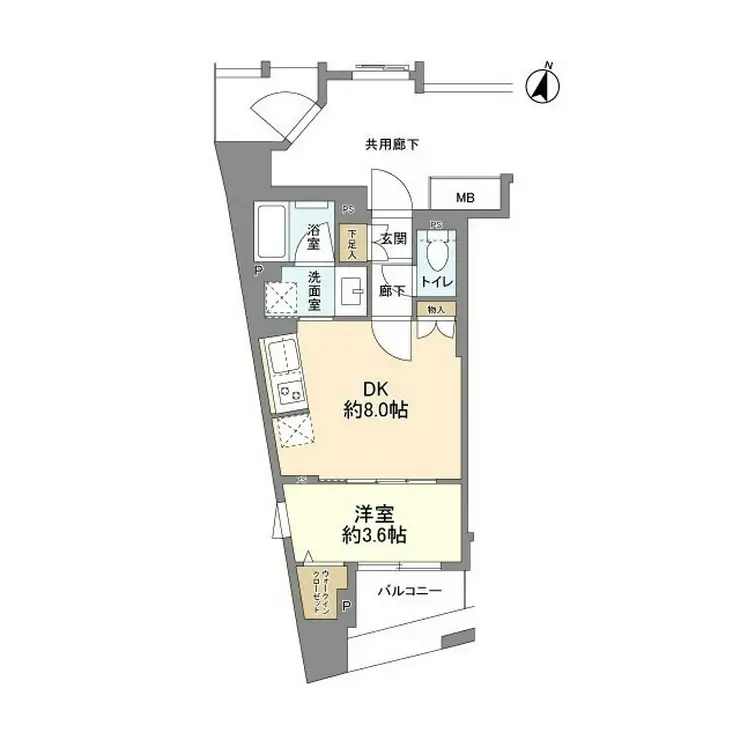 リビオレゾン千代田岩本町ルジェンテ 3階階 間取り
