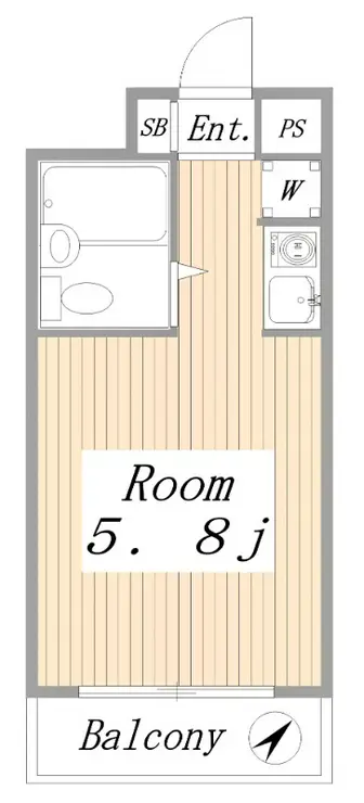 川崎アーバンリズ 8階階 間取り