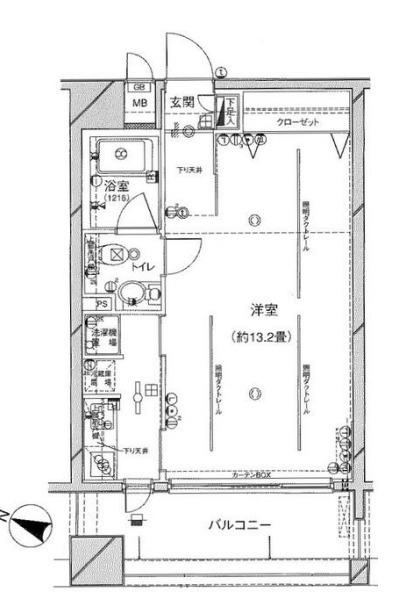 スタジオスクエア人形町(1K/10階)の間取り写真